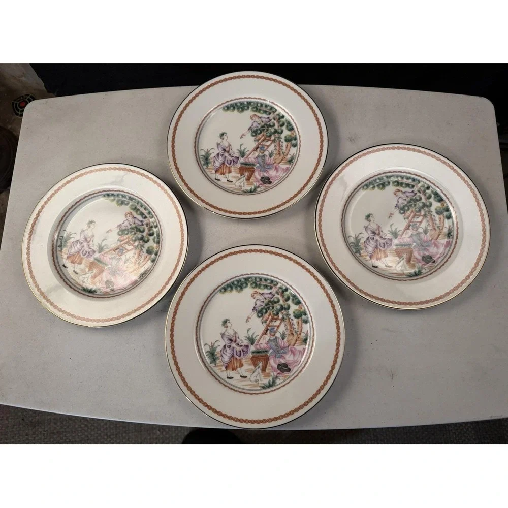 7 Andrea by Sadek Winterthur Cherry Pickers Porcelain‎ Plates Japan